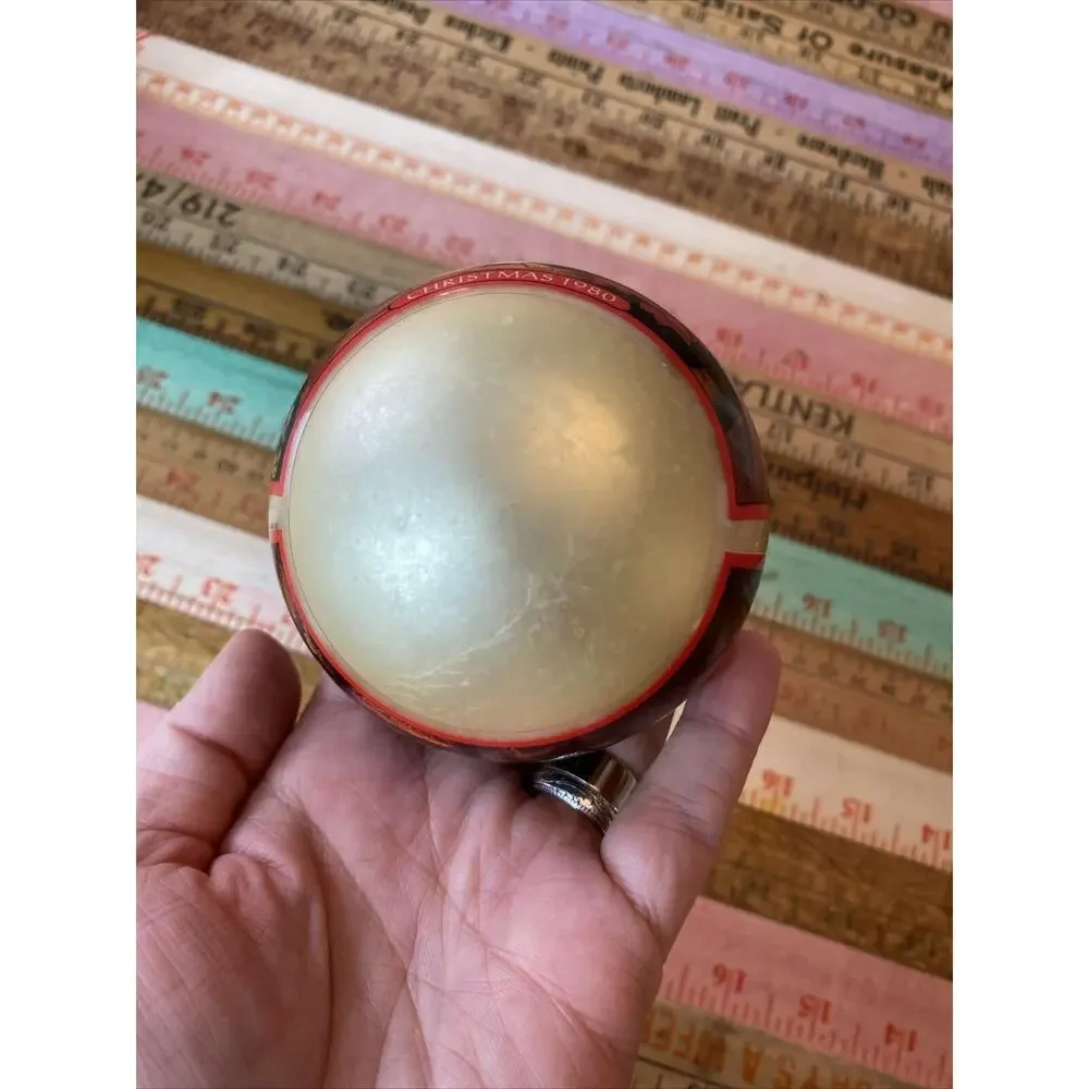 Hallmark - Christmas At Home - Glass Ball 1980 -‎ Keepsake Ornament Vintage
